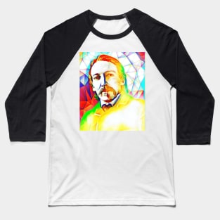 Robert Louis Stevenson Colourful Portrait | Robert Louis Stevenson Artwork 5 Baseball T-Shirt